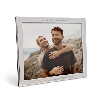 Personalised Luxury Silver Plated Landscape Picture Frame, 9 of 10