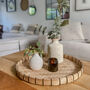 Natural Woven Tray With Black Edging Two Sizes, thumbnail 1 of 9