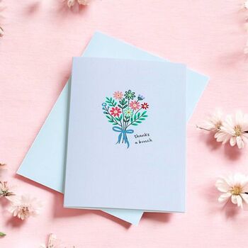 Floral ‘Thanks A Bunch’ Greeting Card, 2 of 2