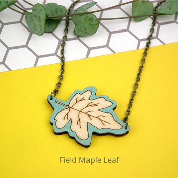 Wooden Leaf Necklace, 2 of 6