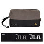 Personalised Grey Canvas And Leather Wash Bag/Dopp Kit, thumbnail 5 of 8