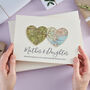 Personalised Map Hearts Mother's Day Card, thumbnail 2 of 10