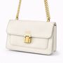 Personalised Embossed White Faux Leather Chain Shoulder Cross Body Bag, thumbnail 1 of 4