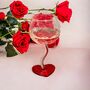 Personalised Red Heart Wine Glass, thumbnail 5 of 5