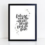 The Things That We Love Calligraphy Print, thumbnail 3 of 4