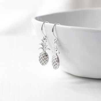 Silver Plated Pineapple Earrings, 7 of 8