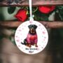 Personalised Rottweiler Dog Love Decoration, thumbnail 1 of 2