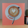 Frothy Love Ti Amo Frothy Heart Card, thumbnail 1 of 2