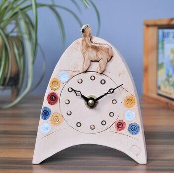 Llama / Alpaca Mantel Ceramic Clock, 3 of 7