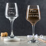 Personalised Engraved Wine Glass 70th Birthday Gift For Mum, thumbnail 5 of 5