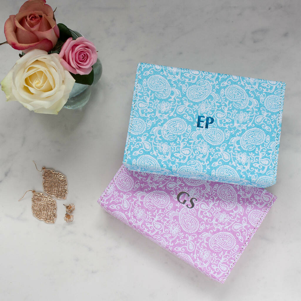 Personalised Pastel Paisley Jewellery Box By Heart & Parcel