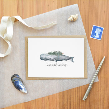 Whale Christmas Card, 2 of 2