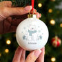 Personalised Polar Bear Christmas Bauble, thumbnail 1 of 5