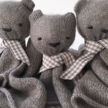 Personalised Cashmere Bear Baby Comforter, 4 of 7
