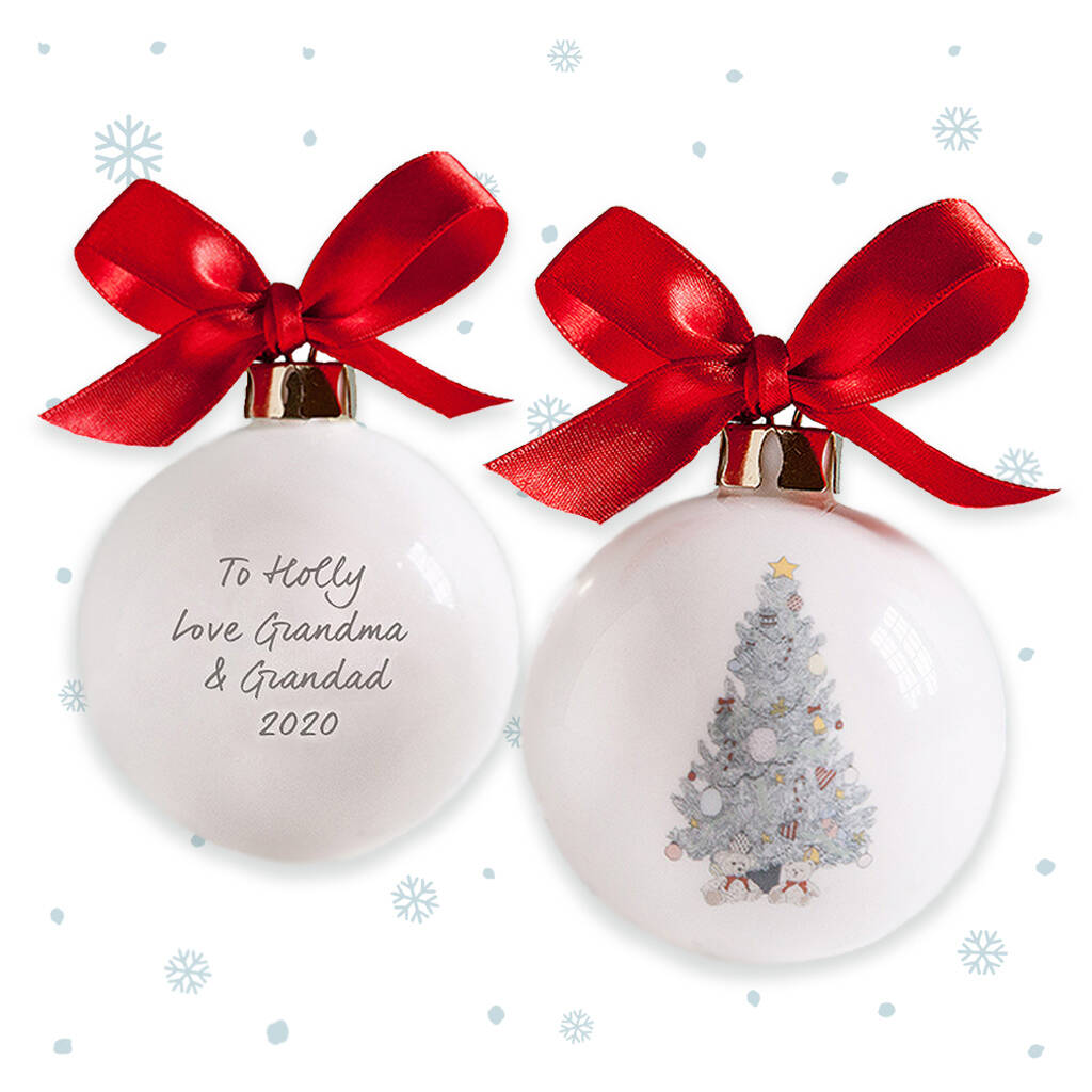 Personalised Baby’s First Christmas Tree Bauble By Babyblooms