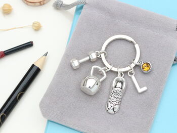 Gym Fitness Personalised Keyring Work Out Gift, 7 of 10