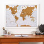 Scratch The World® Map Print With Coin, thumbnail 5 of 11