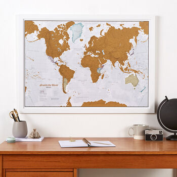 Scratch The World® Map Print With Coin, 5 of 11