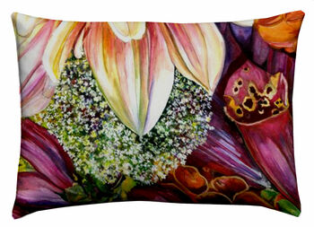 Blooming Flowers Outdoor Cushion, 2 of 2