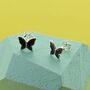 Mood Changing Butterfly Stud Earrings, thumbnail 1 of 3
