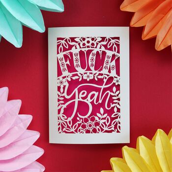 Fuck Yeah Papercut Congratulations Card, 3 of 10