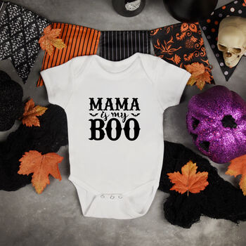 Mama Is My Boo Halloween Baby Grow, 4 of 4