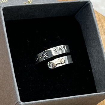 Go Your Own Way Sterling Silver Adjustable Ring, 3 of 5