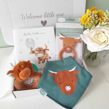 Highland Cow New Baby Gift Set, 2 of 10