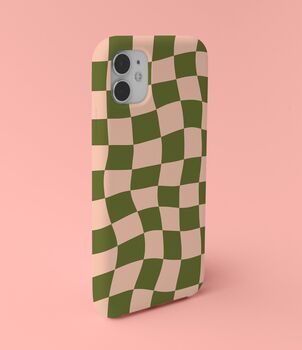 Wavy Checked Phone Case Durable iPhone Samsung Mobile Cover, 4 of 11