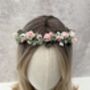 Baby Pink Flower Wedding Crown, thumbnail 3 of 5