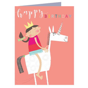 Mini Glittery Unicorn Birthday Card, 3 of 5
