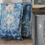 Blue And Grey Vintage Toile Scatter Cushion, thumbnail 1 of 7