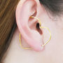 Round Geometric Gold Plated Silver Hoop Earrings, thumbnail 5 of 10