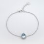Blue Topaz 925 Sterling Silver Pear Drop Bracelet, thumbnail 2 of 5