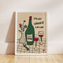 Personalised 50th Birthday Birth Year Illustrated Wine Print, thumbnail 5 of 8