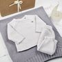 Unisex Baby Star Outfit And Moss Blanket Gift Set, thumbnail 4 of 9