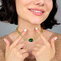 Emerald May Birthstone Statement Pendant Necklace, thumbnail 2 of 6