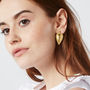 Teardrop Earrings In Gold Plate And Raw Brass, thumbnail 3 of 8