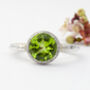 Solitaire Peridot Ring In Sterling Silver, thumbnail 1 of 3