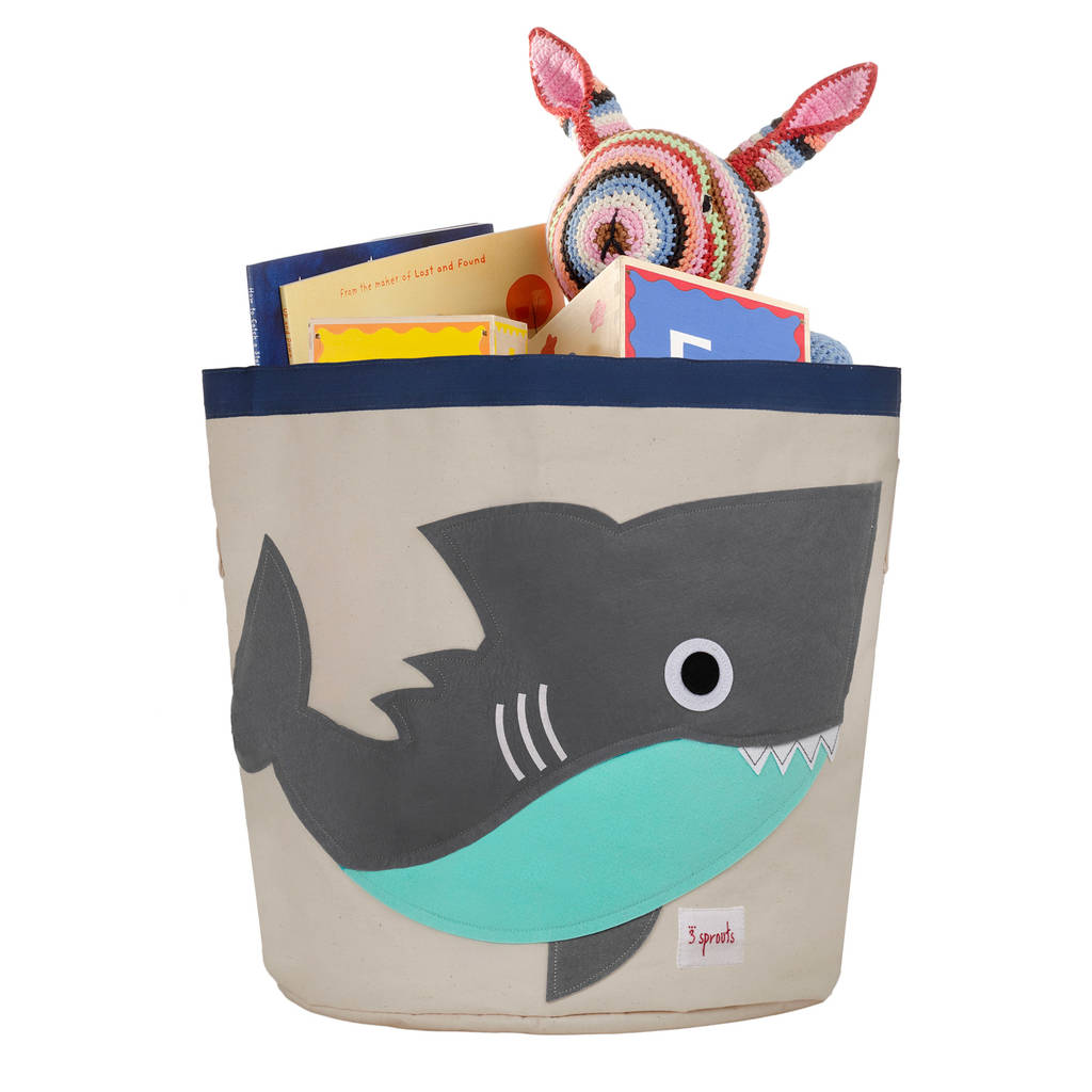 Shark Toy Storage Basket By Posh Totty Designs Interiors