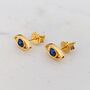 Evil Eye Stud Earrings Lapis Lazuli And Gold Vermeil, thumbnail 1 of 7