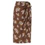 Deanna Skirt In Brown Floral Vintage 1940s Style, thumbnail 1 of 3