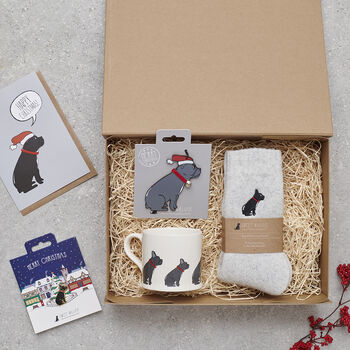 Christmas French Bulldog Dog Pin Badge, 4 of 12