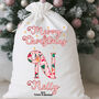 Personalised Pink Christmas Letter Present Sack, thumbnail 1 of 2