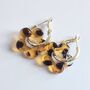 Tortoiseshell Flower Hoop Earrings, thumbnail 4 of 6