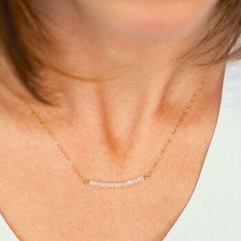 June Birthday Real Moonstone Necklace, 4 of 6