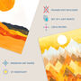 Set Three Wall Art Prints Bold Orange Sunset, thumbnail 4 of 6