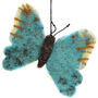 Handmade Felt Emperor Butterfly Hanging Decoration, thumbnail 3 of 9