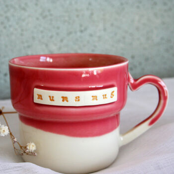Pink Ceramic Mums Mug Mothers Day Gift, 3 of 4