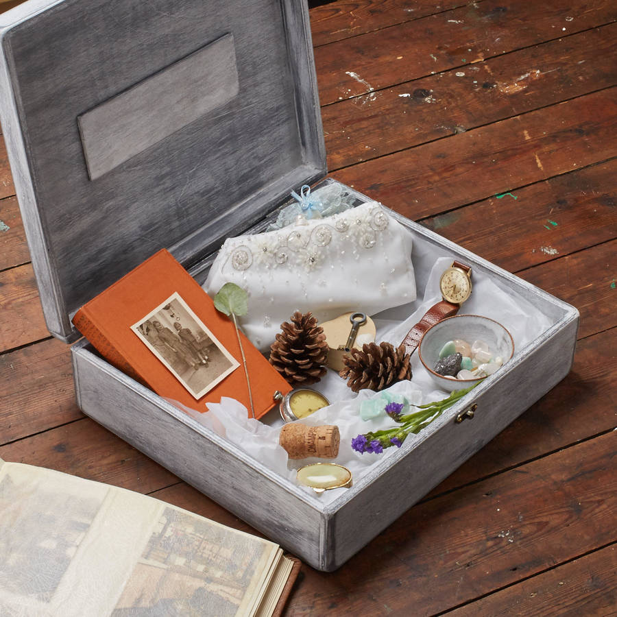 personalised wooden memory box by warner's end